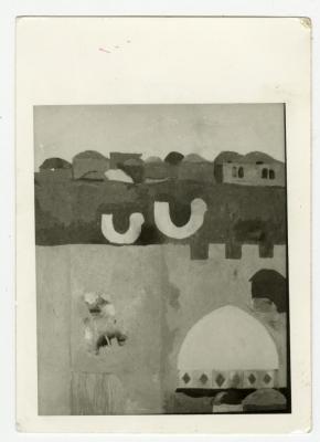 A photograph of a painting by the artist Isam Bader