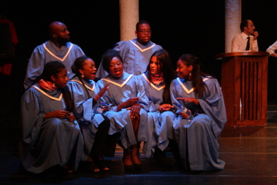 Performance of "Martin Luther King Stations" Play in Al Kasaba Theatre and Cinematheque During Al Manara International Theatre Days in 2011