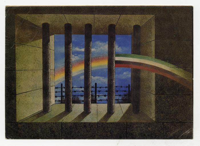 A postcard featuring the painting 