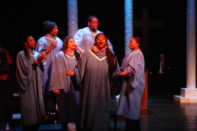 Performance of "Martin Luther King Stations" Play in Al Kasaba Theatre and Cinematheque During Al Manara International Theatre Days in 2011