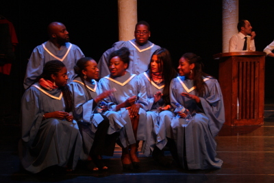 Performance of "Martin Luther King Stations" Play in Al Kasaba Theatre and Cinematheque During Al Manara International Theatre Days in 2011
