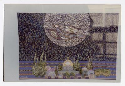 A painting by the artist Taleb Dweik, 1987