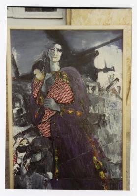A painting by the artist Juhaina Habibi, 19 July 1987