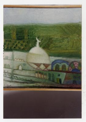 لوحة للفنان تيسير بركات، 1984