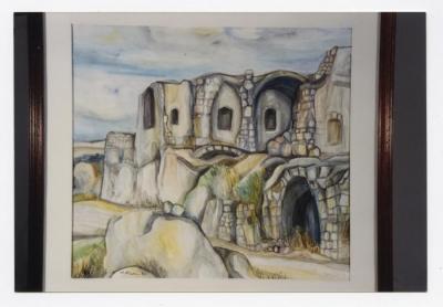 A painting by the artist Abed Abdi, 1986