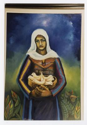 A painting by the artist Taysir Sharaf, 1987
