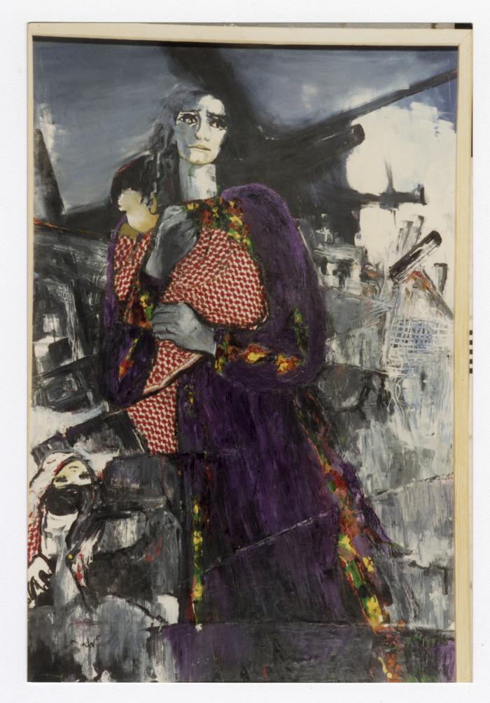 A painting by the artist Juhaina Habibi, 19 July 1987