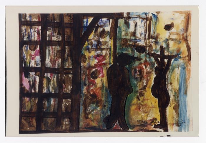 A painting by the artist Saqr al-Qatil, 1986