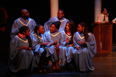 Performance of "Martin Luther King Stations" Play in Al Kasaba Theatre and Cinematheque During Al Manara International Theatre Days in 2011