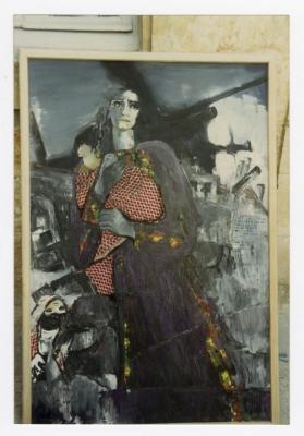 A painting by the artist Juhaina Habibi, 19 July 1987