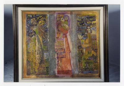 A painting by the artist Nabil Anani, 1986