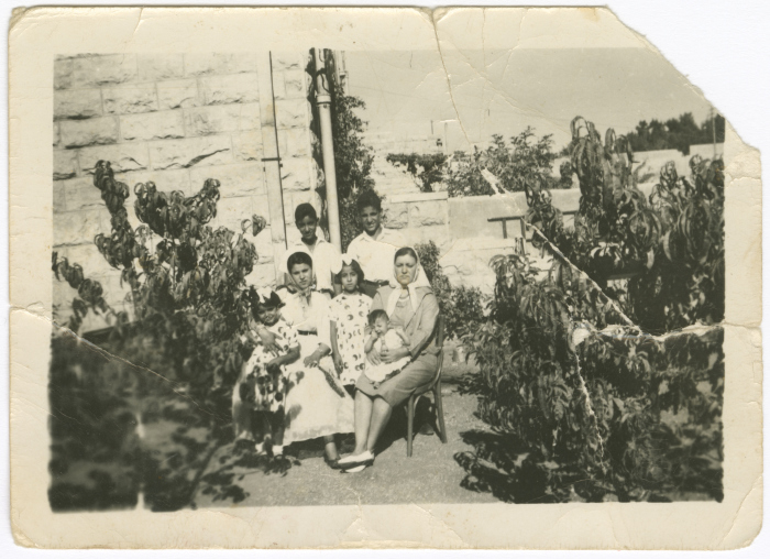 Fatima al-Shalabi with Her Children, Jerusalem, the 1950s