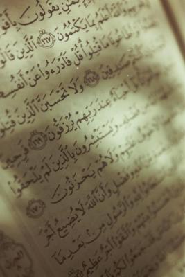 Shaheed Ayman al-Luh's  Copy of the Quran Displayed at the '100 Shaheed - 100 Lives' Exhibition, Feb 2001