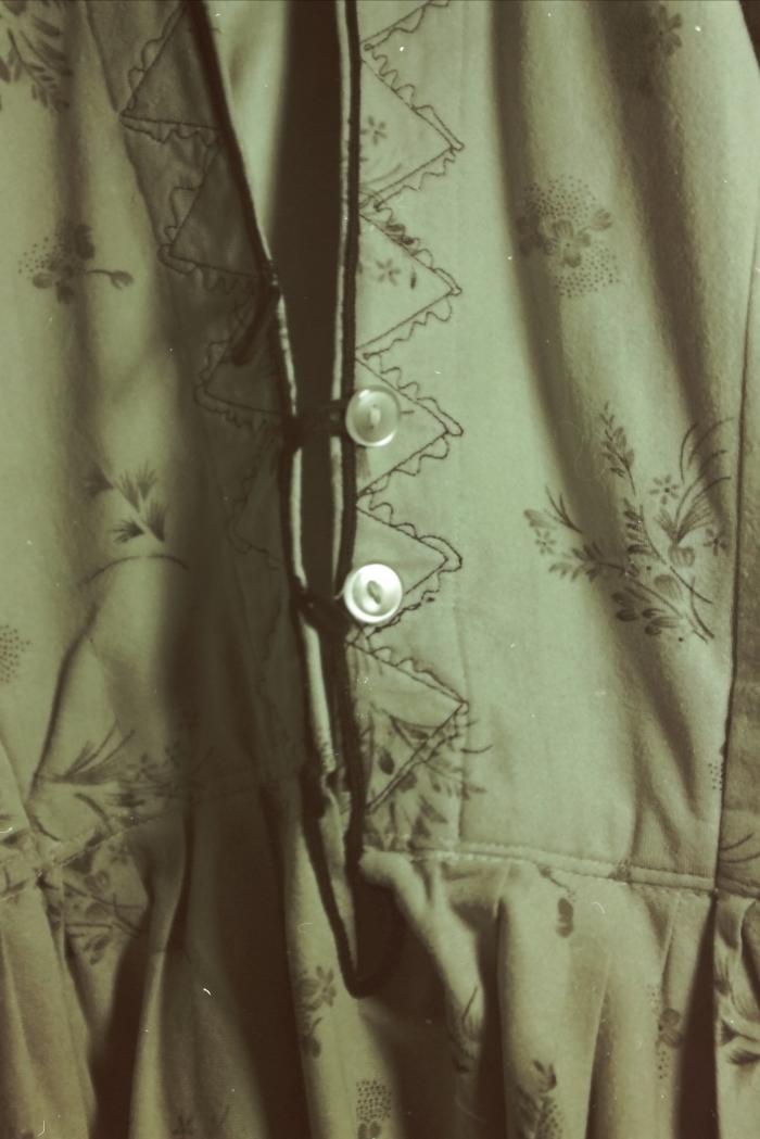 A dress belonging to Shaheeda Khadra Abu Salame, from the '100 Shaheed - 100 Lives' Exhibition, February 2001