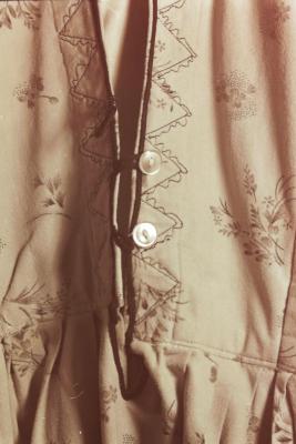 A dress belonging to Shaheeda Khadra Abu Salame, from the '100 Shaheed - 100 Lives' Exhibition, February 2001