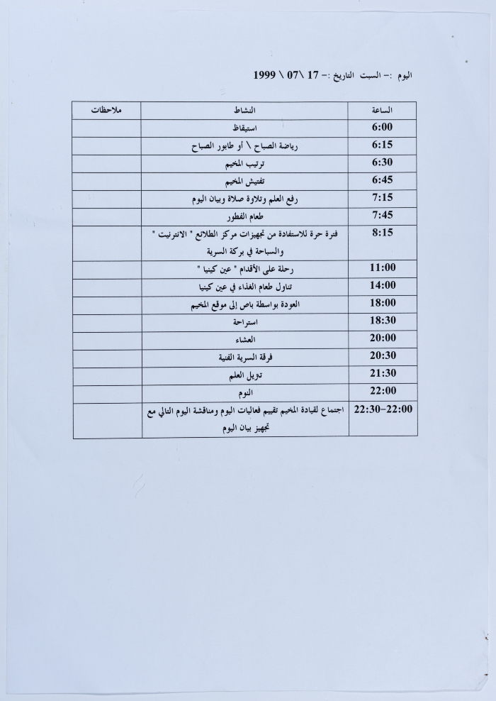 The Daily Scout's Camp Program 