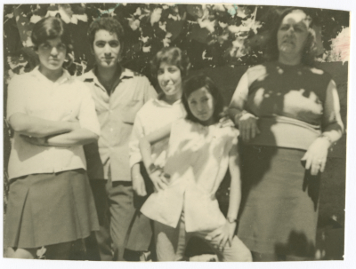 Al-Qasim Family in Their House Garden in Sheikh Jarrah, Jerusalem, 1970-1975