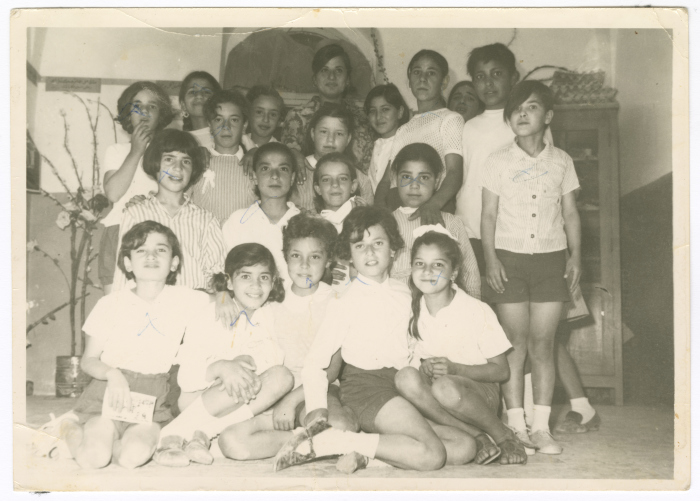 Amal al-Qasim with Her Primary School Classmates, Jerusalem, 1963-1965