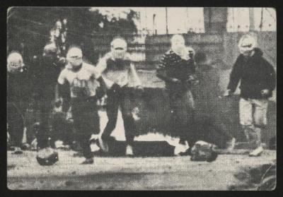 "Victory for the Heros of Stones", postcard, 1988