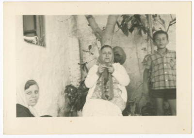 Fatima al-Shalabi Knitting Wool, Jerusalem, the Late 1960s 