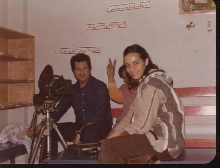 Khadija Habashneh and Sameer Nimer during Filming, Beirut, 1979