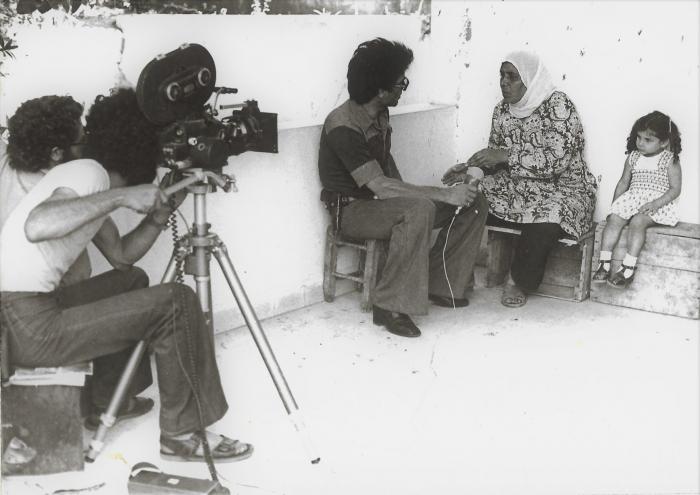 Photograph taken during an Interview with a displaced woman from Tel Al-Zaatar, Beirut,1976-1979