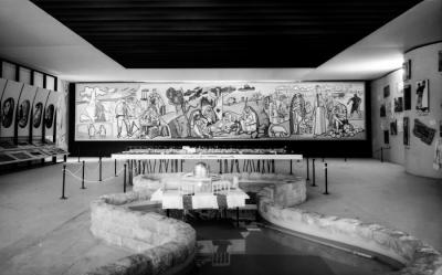 A mural by the artist Mahmoud Hammad, Damascus, 1962