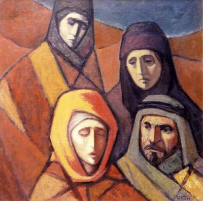 A photograph of a work by the artist Mahmoud Hammad, Damascus, 1958