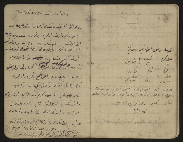 دفتر ملاحظات وحسابات لرشيد الحاج إبراهيم، حيفا،  1917
