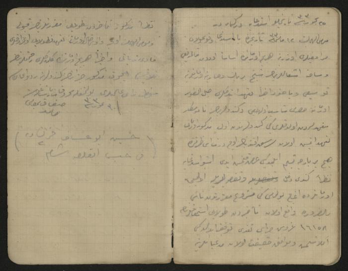 دفتر ملاحظات وحسابات لرشيد الحاج إبراهيم، حيفا،  1917