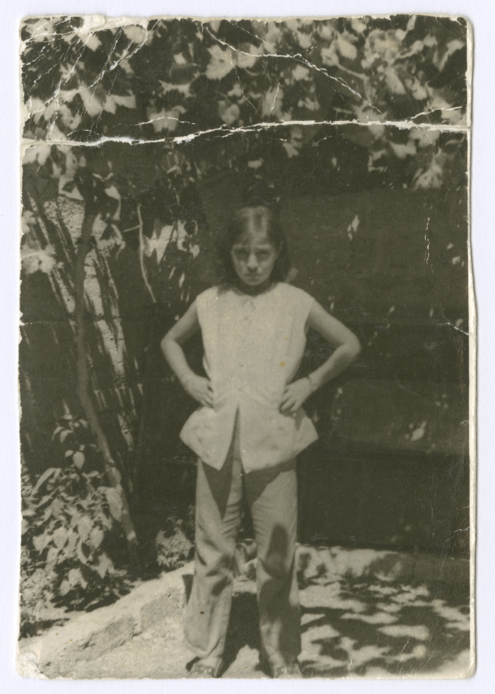 آمال القاسم في سن الحادية عشرة، القدس، أوائل سبعينيات القرن العشرين