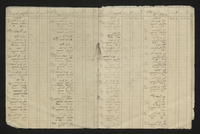 A ledger in Ottoman, 1917