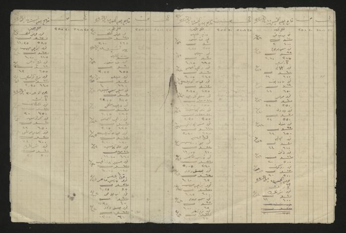 A ledger in Ottoman, 1917