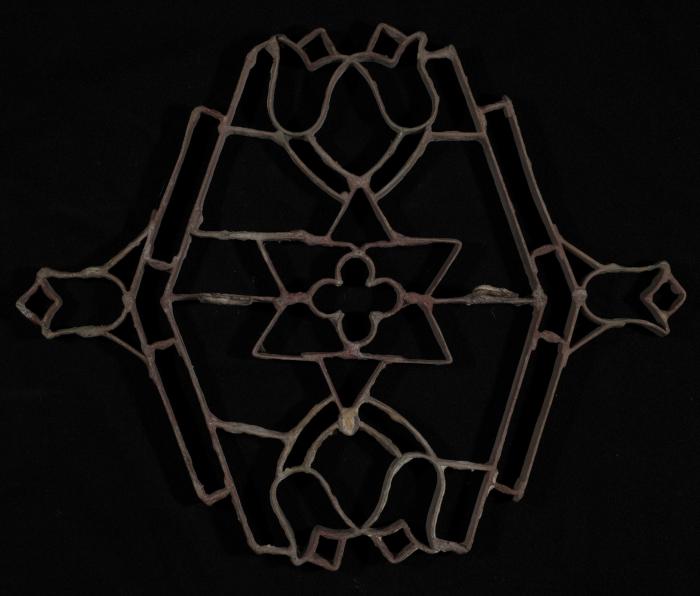 A Coloured Cement Tile and the Mold Used to Manufacture It , “The Flowers,” 1930s