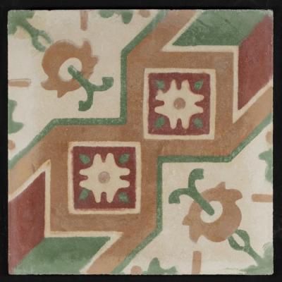 A Coloured Cement Tile and the Mold Used to Manufacture It, 1920s