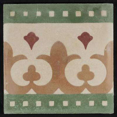 A Coloured Cement Tile and the Mold Used to Manufacture It, 