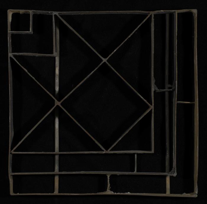 A Coloured Cement Tile and the Mold Used to Manufacture It , 