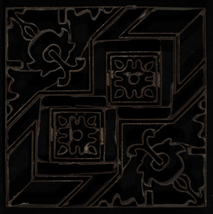 A Coloured Cement Tile and the Mold Used to Manufacture It, 1920s