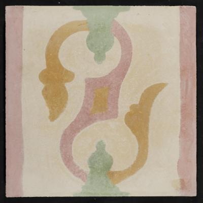 A Coloured Cement Tile and the Mold Used to Manufacture It, 