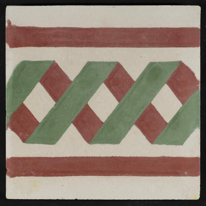 بلاطة إسمنتية ملونة والقالب المستخدم لصناعتها 