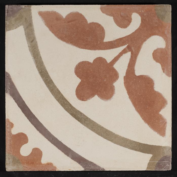 A Coloured Cement Tile and the Mold Used to Manufacture It, 1920s