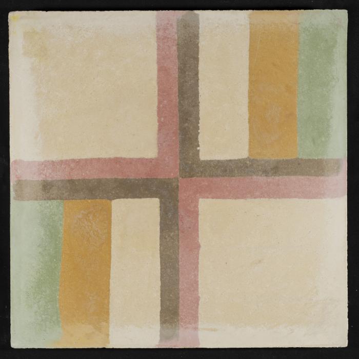 A Coloured Cement Tile and the Mold Used to Manufacture It, 1890s