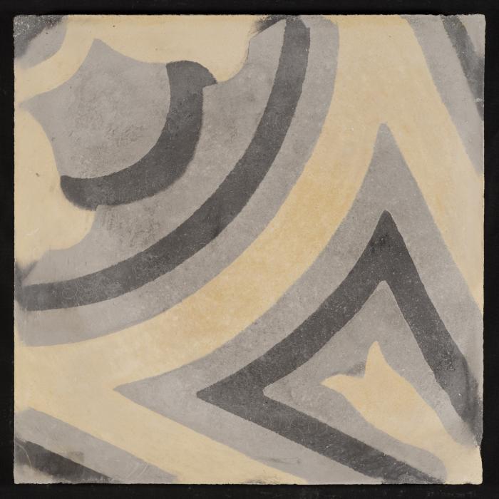 A Coloured Cement Tile and the Mold Used to Manufacture It, 