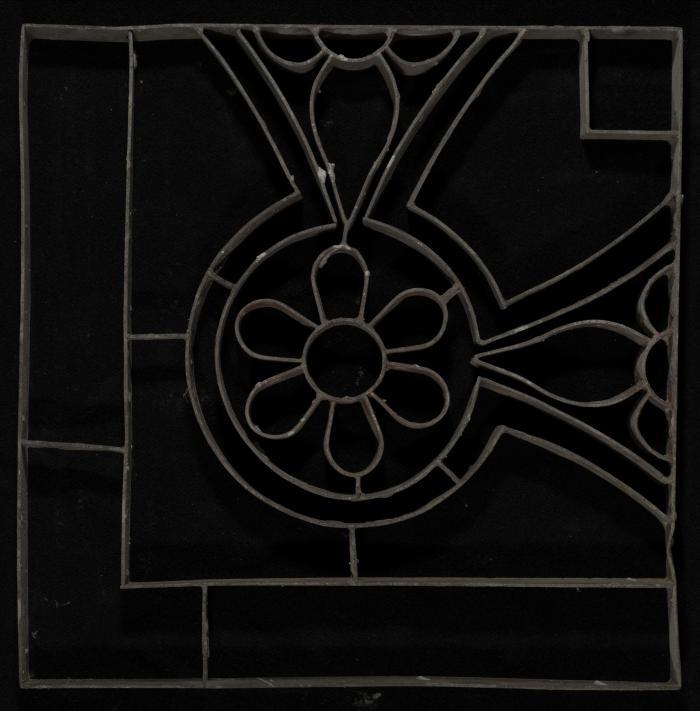 A Coloured Cement Tile and the Mold Used to Manufacture It, “Corner”, 1920s