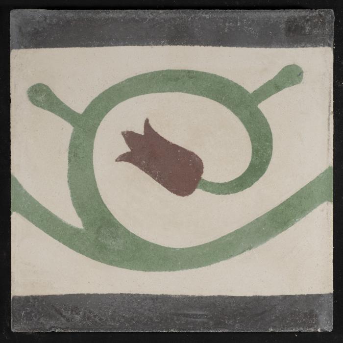 A Coloured Cement Tile and the Mold Used to Manufacture It, the 