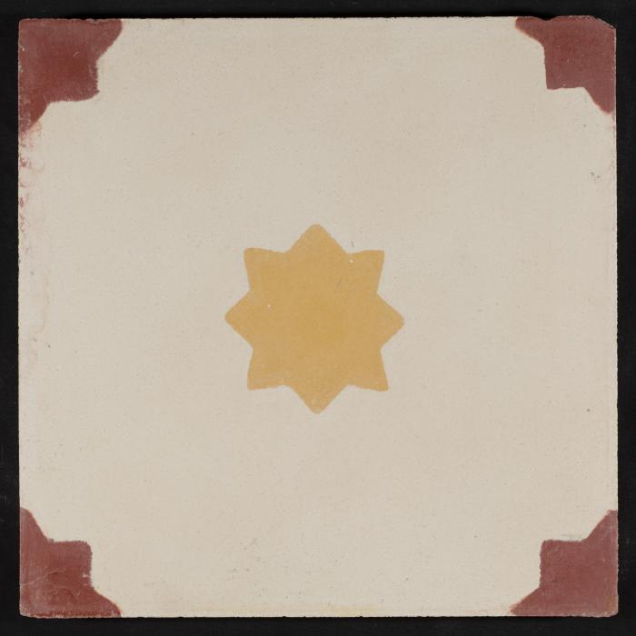 A Coloured Cement Tile and the Mold Used to Manufacture It, 1920s