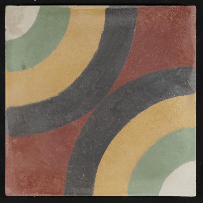 A Coloured Cement Tile and the Mold Used to Manufacture It, the 