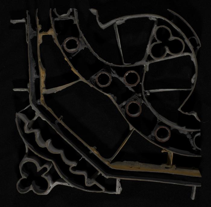 A Coloured Cement Tile and the Mold Used to Manufacture It, “Crown”, 1920s