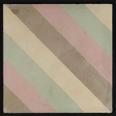 A Coloured Cement Tile and the Mold Used to Manufacture It, the 