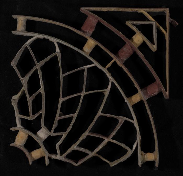 A Coloured Cement Tile and the Mold Used to Manufacture It, the 